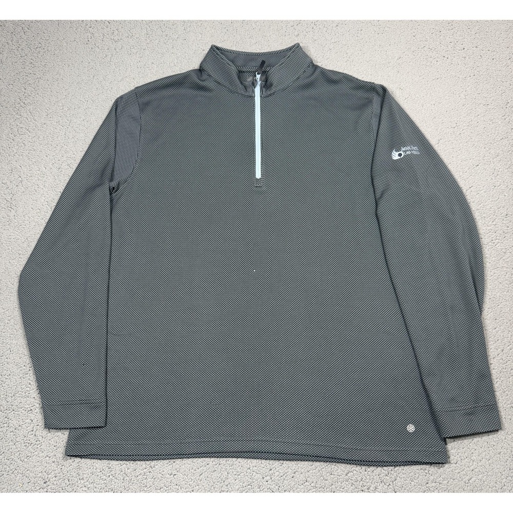 FootJoy Thermo Series Pullover Mens 2XL Gray Quarter Zip Long Sleeve Golf Polka